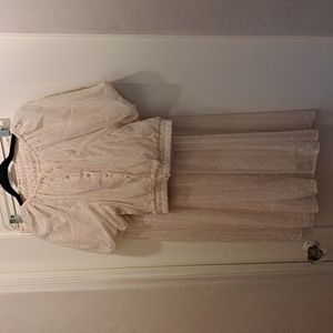 Bo-Ho Beige Skirt/Blouse set